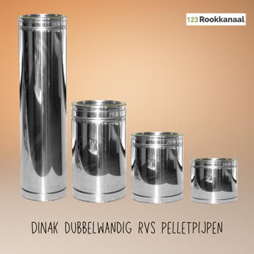 Pelletpijp dubbelwandig DINAK voor lage prijzen, Ophalen of Verzenden, Nieuw, Hout, Vrijstaand