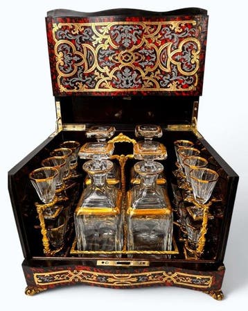 Cave a liqueur marqueterie Boulle - Drankkast -