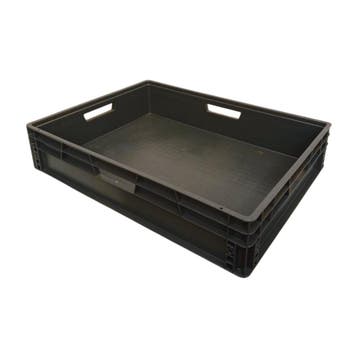 Stapelbak 800x600x168 mm, donkergrijs PP kunststof,, Ophalen of Verzenden, Gebruikt, Bak of Kist