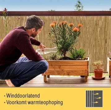 Riet tuin of balkonscherm 100 cm hoog Sol Royal, Ophalen of Verzenden, Nieuw