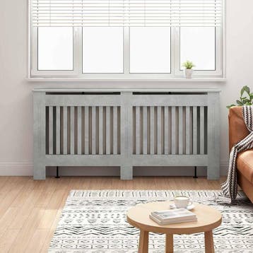 vidaXL Radiatorafdekking Betongrijs 172 x 19 x 81,5 cm, Verzenden, Nieuw