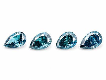 Zonder minimumprijs - 4 pcs Diamant (Kleurbehandeld) - 0.89, Sieraden, Tassen en Uiterlijk, Edelstenen, Nieuw