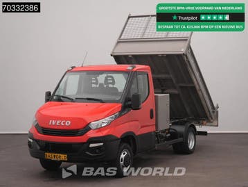 Iveco Daily 35C12 Kipper met Kist Dubbellucht 3,5t Trekvermo, Gebruikt, Euro 6, Iveco, Leder