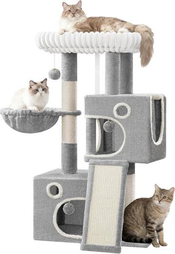 Krabpaal voor katten - 98x55x30 cm - Lichtgrijs - Hzuaneri, Verzenden, Zo goed als nieuw