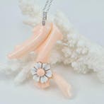 Koraal - Zilver - Ketting met hanger - CORALLO ROSA