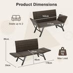 2dekans | Coast Verstelbare Terras Loveseat 2 Personen -, Ophalen of Verzenden, Zo goed als nieuw