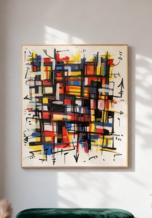 Omhie - Urban Rainbow, Antiek en Kunst, Kunst | Schilderijen | Modern