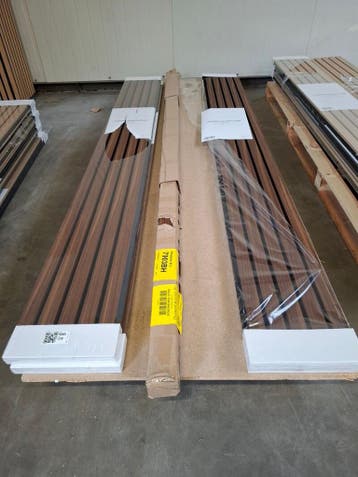 5x Akoestisch paneel Durawall, Walnut 70, Nieuw