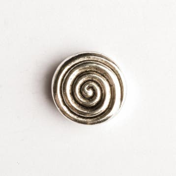 2 x leerschuiver rond  zilver kleur 14 x 14 mm gat: 10mm, Ophalen of Verzenden, Nieuw, Overige typen