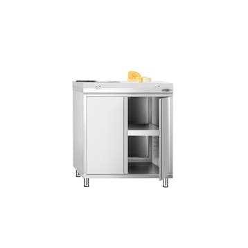 GGM Gastro | Gesloten RVS werktafel KOPENHAGEN PREMIUM - |, Verzenden, Nieuw in verpakking, Meubilair