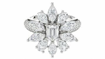 Ring - 14 karaat Witgoud - 2.62ct. tw. Diamant (Lab-grown) -, Nieuw