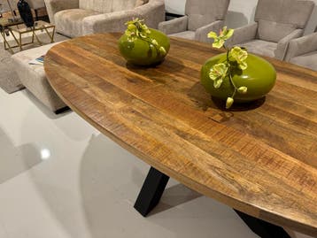 ***SALE*** Mango Eettafel ovaal 220x110cm, Verzenden, Nieuw