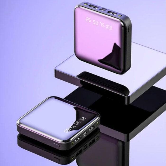 Mini Externe 20.000mAh Powerbank 2x USB LED Display Noodaccu, Telecommunicatie, Powerbanks, Nieuw, Verzenden