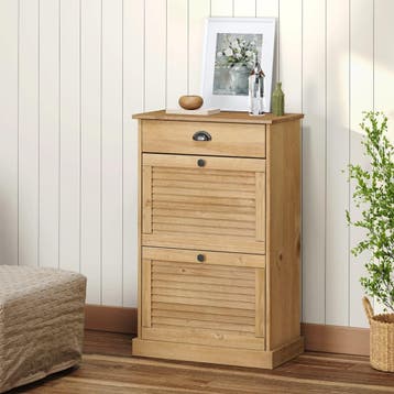 vidaXL Schoenenkast VIGO 60x35x96 cm massief grenenhout, Verzenden, Nieuw