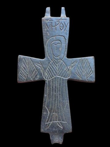 Byzantijns uitstekend brons Amulet (Zonder minimumprijs)
