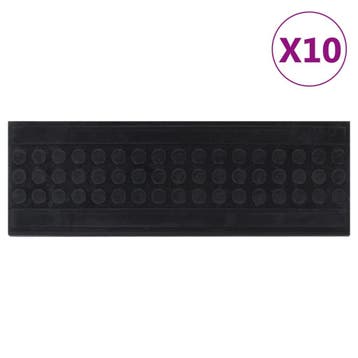 vidaXL Trapmatten 10 st 25x75 cm rubber, Verzenden, Nieuw