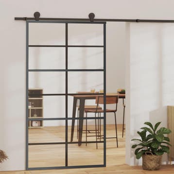 vidaXL Schuifdeur met beslag 102x205 cm aluminium en, Doe-het-zelf en Verbouw, Verzenden, Nieuw