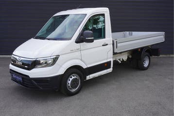 MAN TGE 180pk Automaat Dubbellucht open laadbak Tacho Cruise, Automaat, Gebruikt, MAN, Wit