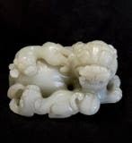 Jade-beeldhouwwerk, groot formaat! - Nefriet Jade - China -