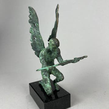J. Chol - The Guardian Angel (Bronze), Antiek en Kunst
