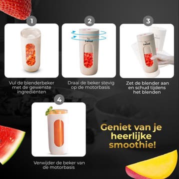 Swissl Blender To Go - Draadloze Smoothie Maker - Draagbare, Witgoed en Apparatuur, Ophalen of Verzenden, Zo goed als nieuw