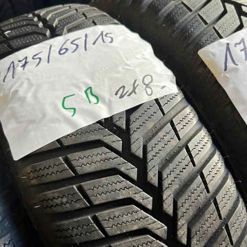 2 x Vredestein Snowtrac 3 175-65-15 Winterbanden 8mm, Gebruikt, 15 inch, 175 mm, Band(en)
