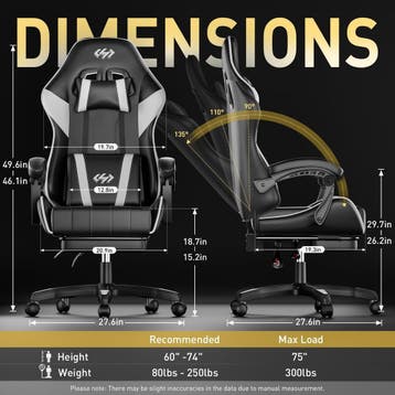 Ergonomische Bureaustoel -  Office Chair - Gamestoel - Volwa, Verzenden, Zo goed als nieuw