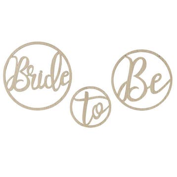 Houten Decoratie Ringen Bride To Be, Ophalen of Verzenden, Nieuw