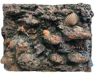 3D aquarium achterwand Os-44-1 Maat: 80x60x16cm (decoratie), Verzenden, Nieuw, Overige typen