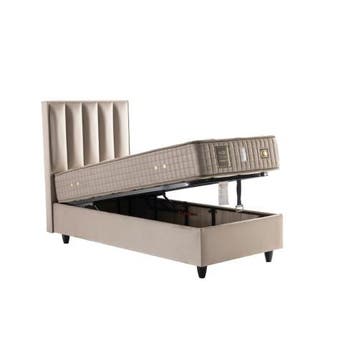 Opberg Boxspring Gold 90x200, Ophalen of Verzenden, Nieuw, Eenpersoons, Goud