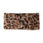 Haarband Twist 12cm – Panter Print – Teddy Imitatiebont Stof, Nieuw
