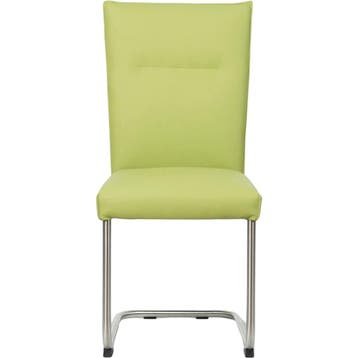 Set van 8 Leren eetkamerstoelen Retro - Toledo Lime, Huis en Inrichting, Stoelen, Ophalen of Verzenden, Nieuw, Leer, Vijf, Zes of meer stoelen