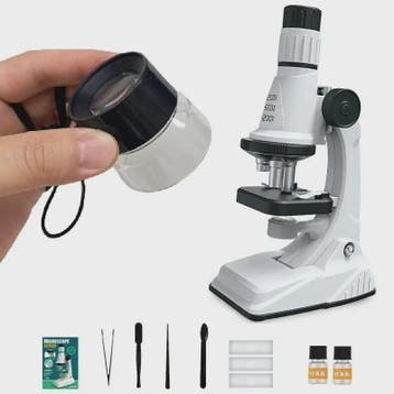 Kinderen Microscoop Set 200x-1200x Vergroting met LED Licht, Verzenden, Nieuw