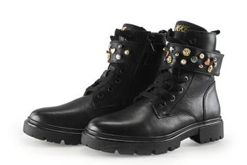 Nelson Veterboots Meisjes in maat 34 Zwart, Verzenden, Jongen of Meisje, Schoenen, Zo goed als nieuw