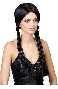 Pruik Wednesday Addams, Verzenden, Nieuw, Feestartikel