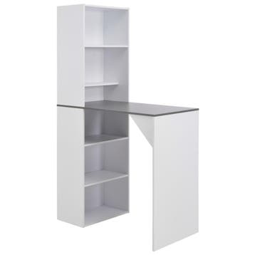 vidaXL Bartafel met kast 115x59x200 cm wit, Verzenden, Nieuw