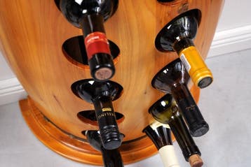 Massief wijnrek BODEGA 84cm natuurlijk grenen wijnvat, Huis en Inrichting, Woonaccessoires | Wijnrekken, Ophalen of Verzenden