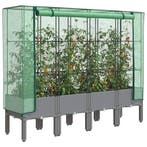 vidaXL Plantenbak verhoogd met kashoes 160x40x140 cm, Verzenden, Nieuw, Kunststof