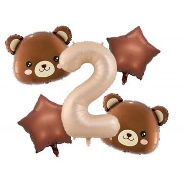 Ballon pakket Happy Second Birthday Bear 12-delig, Overige typen, Verzenden, Jongen of Meisje, Nieuw