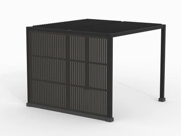 Vuren Lamellenwand 135 x 218.6 cm (1350 x 2186 mm) Zwart, Tuin en Terras, Nieuw