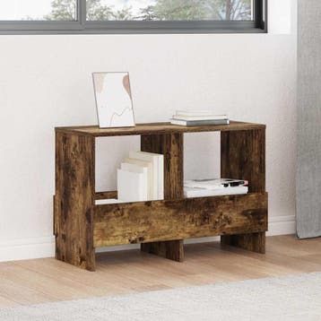 vidaXL Tijdschrift Rek Gerookt eiken 68,5 x 30 x 45 cm, Verzenden, Nieuw
