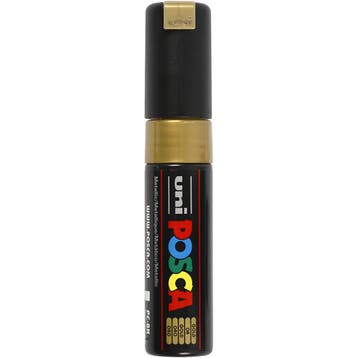 Posca Marker, afm PC-8K, lijndikte 8 mm, breed, goud, 1 stuk, Nieuw