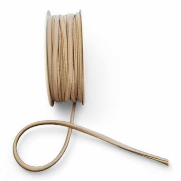 c.a. 50 cm Stitched elastisch lint Ibiza beige brown maat..., Ophalen of Verzenden, Nieuw, Draad