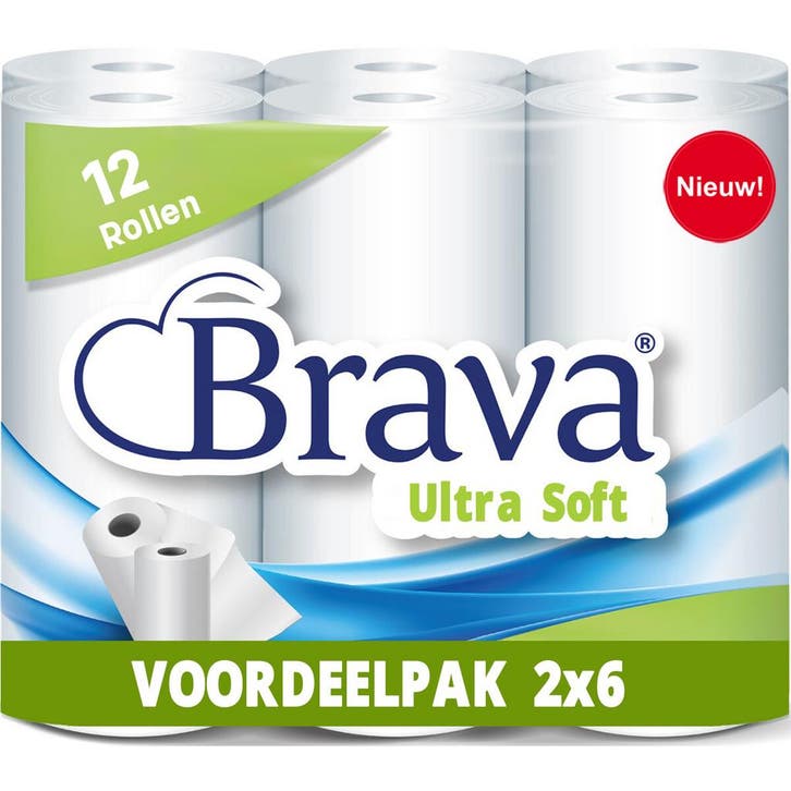 Voordeelverpakking: 12 Rollen - Brava - Super Keukenpapier -, Huis en Inrichting, Schoonmaakartikelen, Ophalen of Verzenden