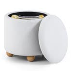 LIVSK Ronde Opbergpoef - Zachte Chenille - Verborgen Opbergr, Verzenden, Nieuw