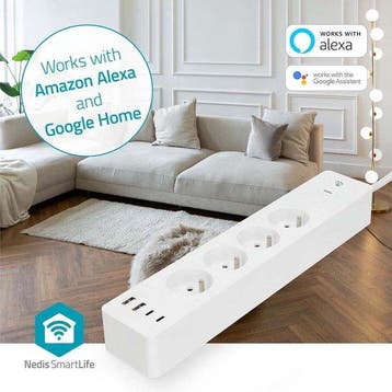 Nedis SmartLife Stekkerdoos – Energiezuinig – WiFi – 4 voudi, Verzenden, Zo goed als nieuw