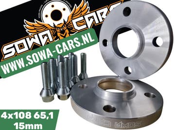 Spoorverbreders Spacers Citroen Peugot Renault 4x108 65.1, Verzenden