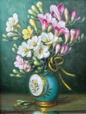 Louis van de Leur (1910-1988) - Vaas met bloemen
