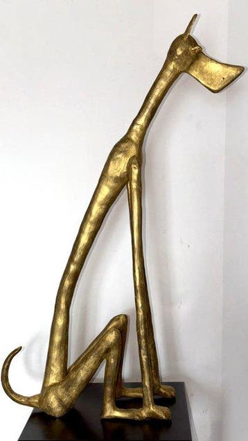 Abdoulaye Derme - sculptuur, Chien Le gardien silencieux -