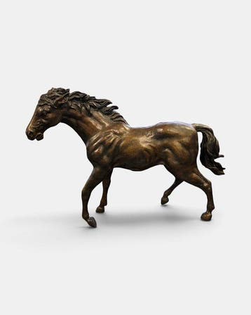 Beeld, Groot bronzen paard - 69101 cm - Brons - 1950
